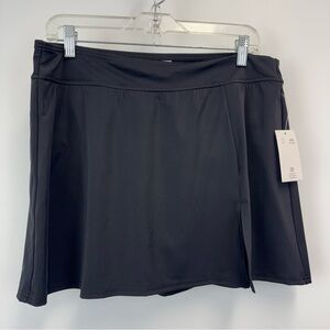 Lands End Black Tummy Control Swim  Skirt‎ Women's Size M NWT